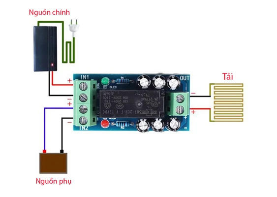 Mạch chuyển đổi nguồn 12v tự động xh-m350